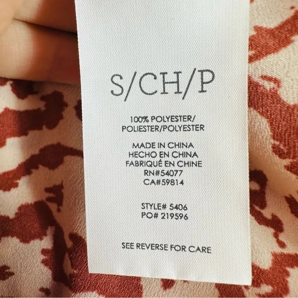 Cabi Natural Rust Button Front Sienna Tie Waist Tunic Dress S - Picture 10 of 10